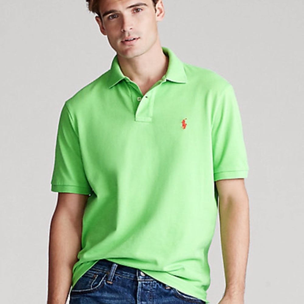 Lime green polo